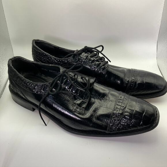 Stacy Adams Salido Black Cap Toe Lace Up Dress Shoe Men's‎ Size 10M Leather - Picture 1 of 13